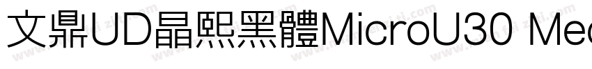 文鼎UD晶熙黑體MicroU30 Medium字体转换